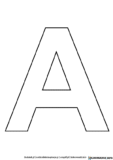Litera A szablon do druku