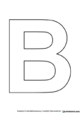 Litera B szablon do druku
