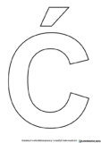 Litera Ć szablon do druku