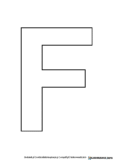 Litera F szablon do druku