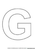 Litera G szablon do druku