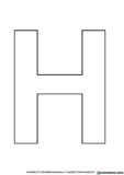 Litera H szablon do druku