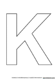 Litera K szablon do druku