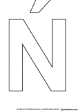 Litera Ń szablon do druku