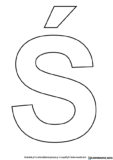 Litera Ś szablon do druku