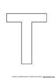 Litera T szablon do druku