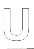 Litera U szablon do druku