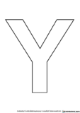 Litera Y szablon do druku