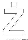 Litera Ż szablon do druku