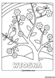 Wiosna. Kolorowanki wiosenne do druku za darmo
